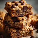 Chocolate Chip Peanut Butter Granola Cookie Bars made easy! First Image
