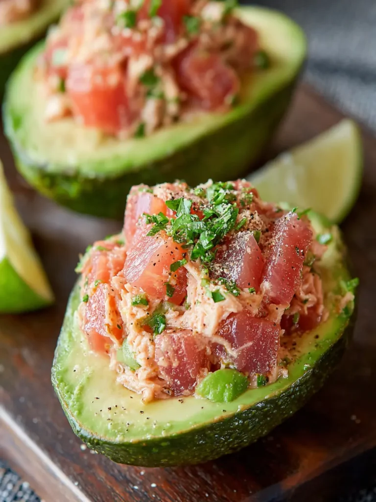 Easy Tuna Stuffed Avocados (Gluten-Free) First Image