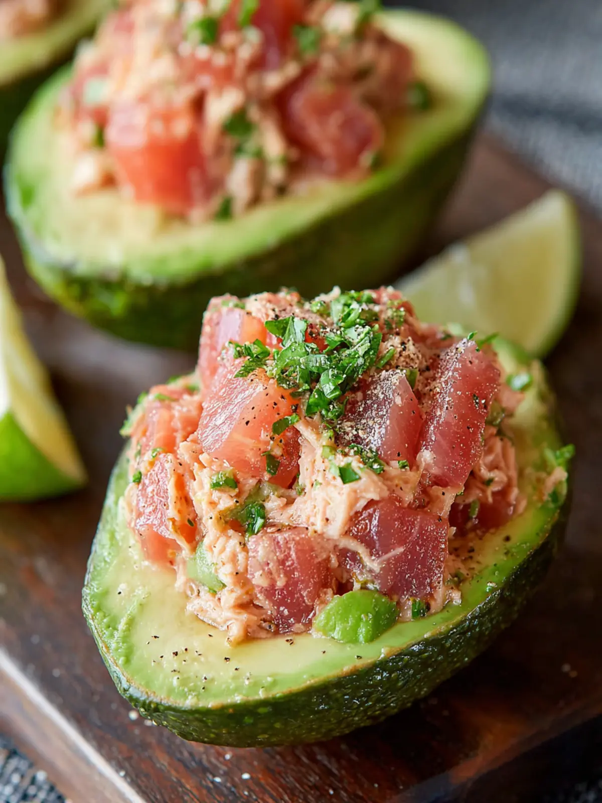 Easy Tuna Stuffed Avocados (Gluten-Free) First Image