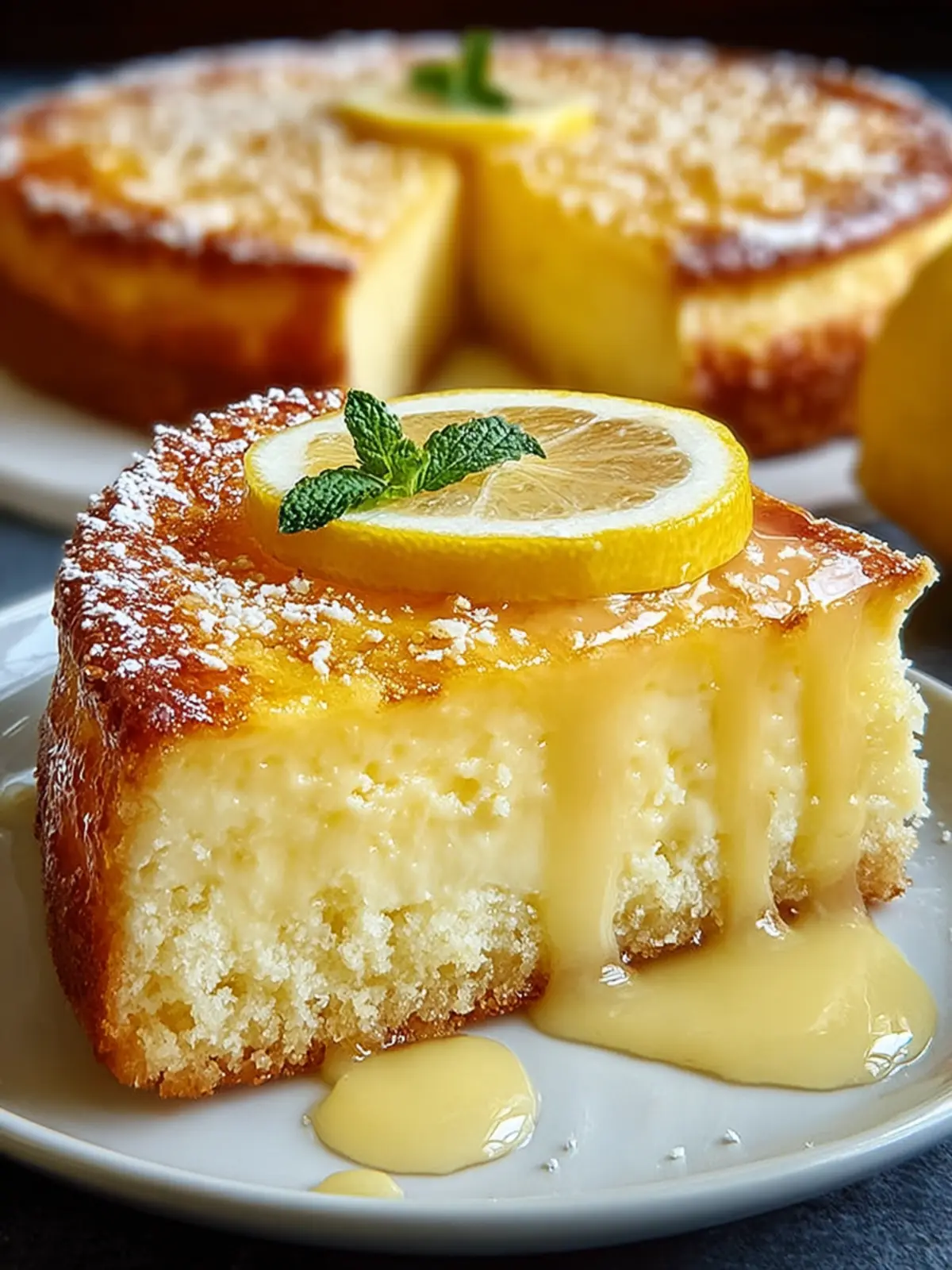 The Best Lemon Custard Cake First Image