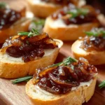 Indulge in Caramelized Onion Jam Crostini Delight First Image