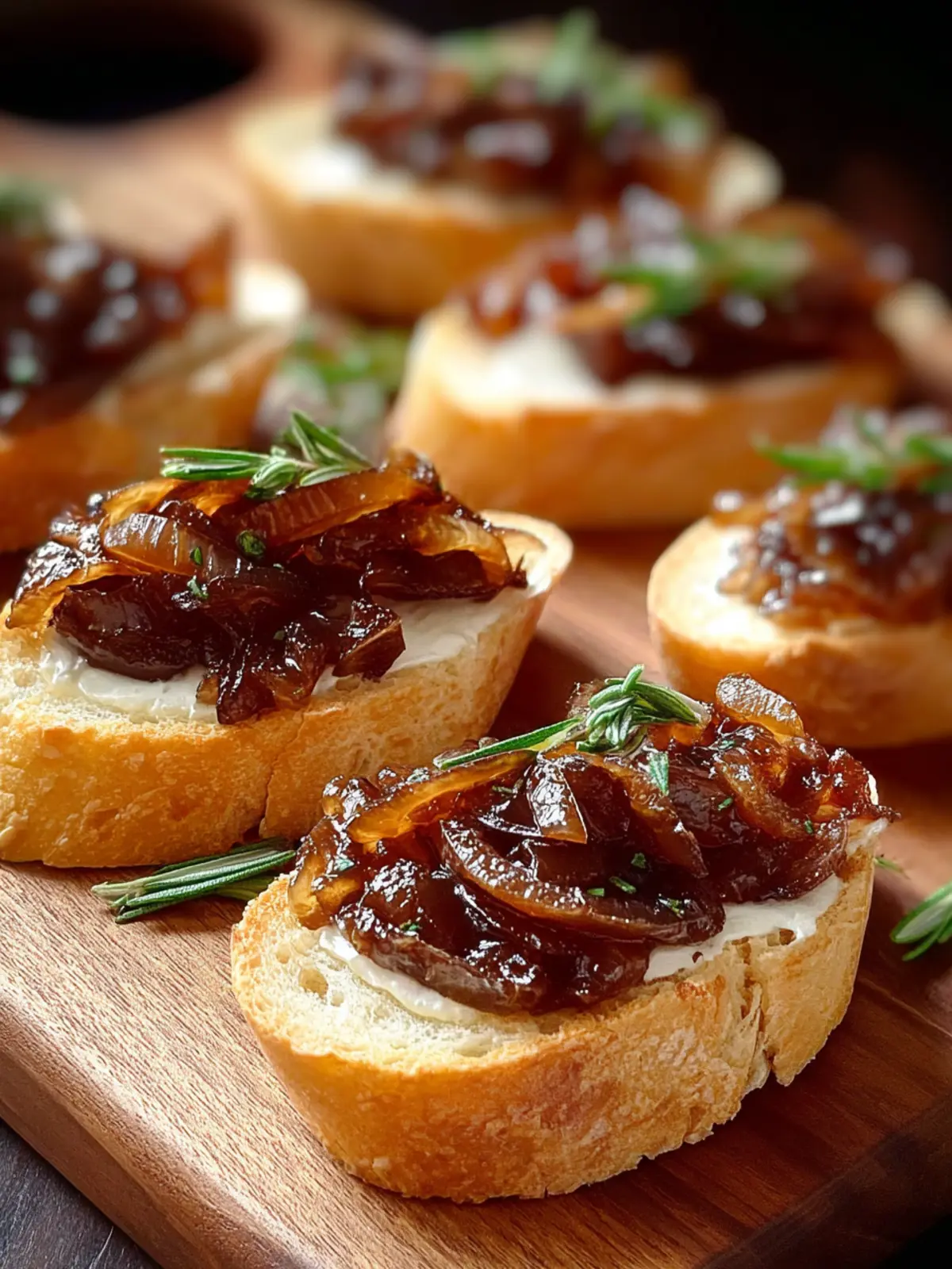 Indulge in Caramelized Onion Jam Crostini Delight First Image