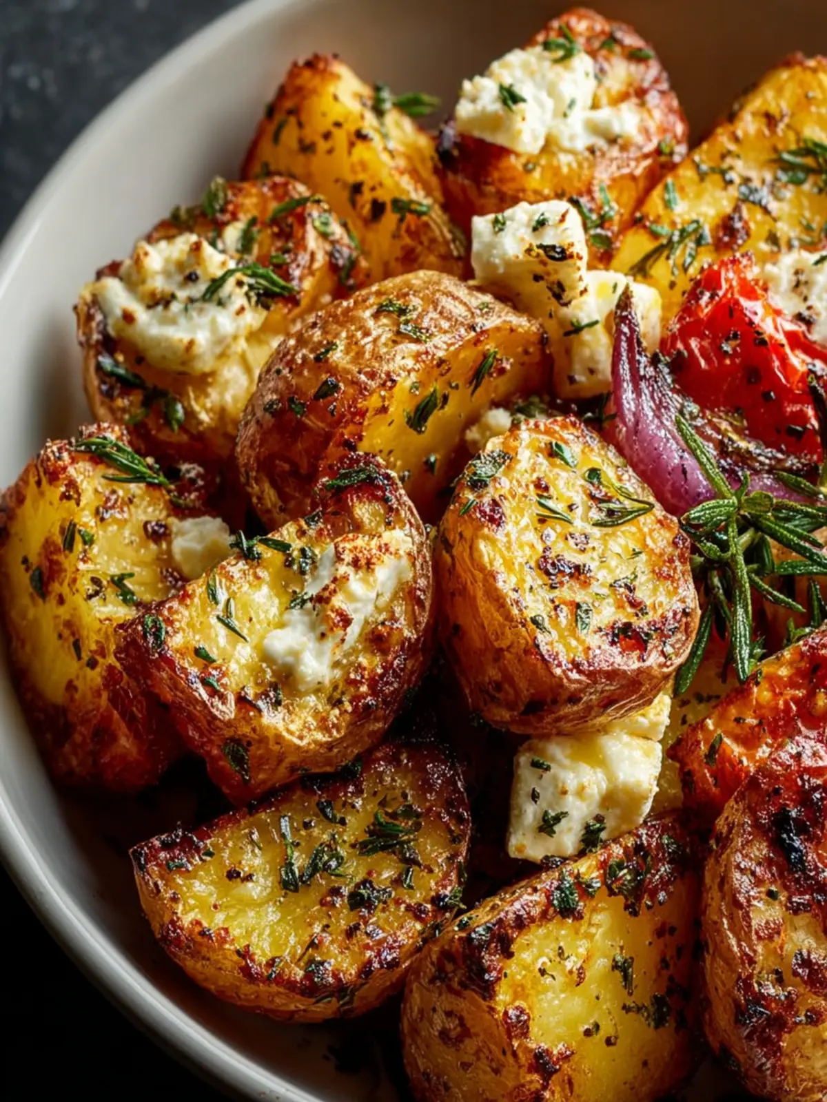 Crispy Baked Feta Potatoes First Image