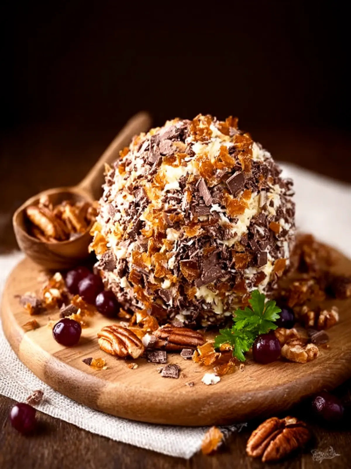 German Chocolate Cheese Ball First Image