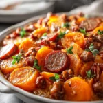 Sweet Potato and Sausage Casserole Recipe First Image