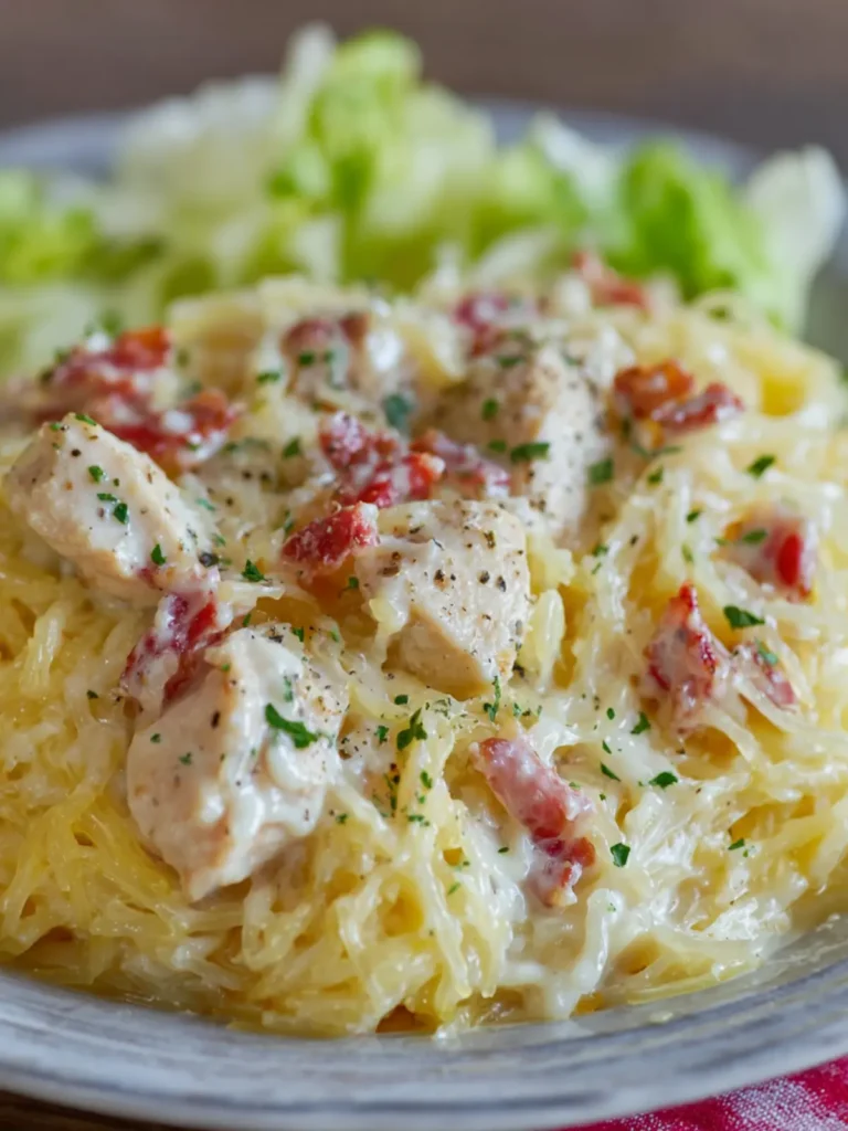 Gluten-Free Spaghetti Squash Chicken Alfredo First Image
