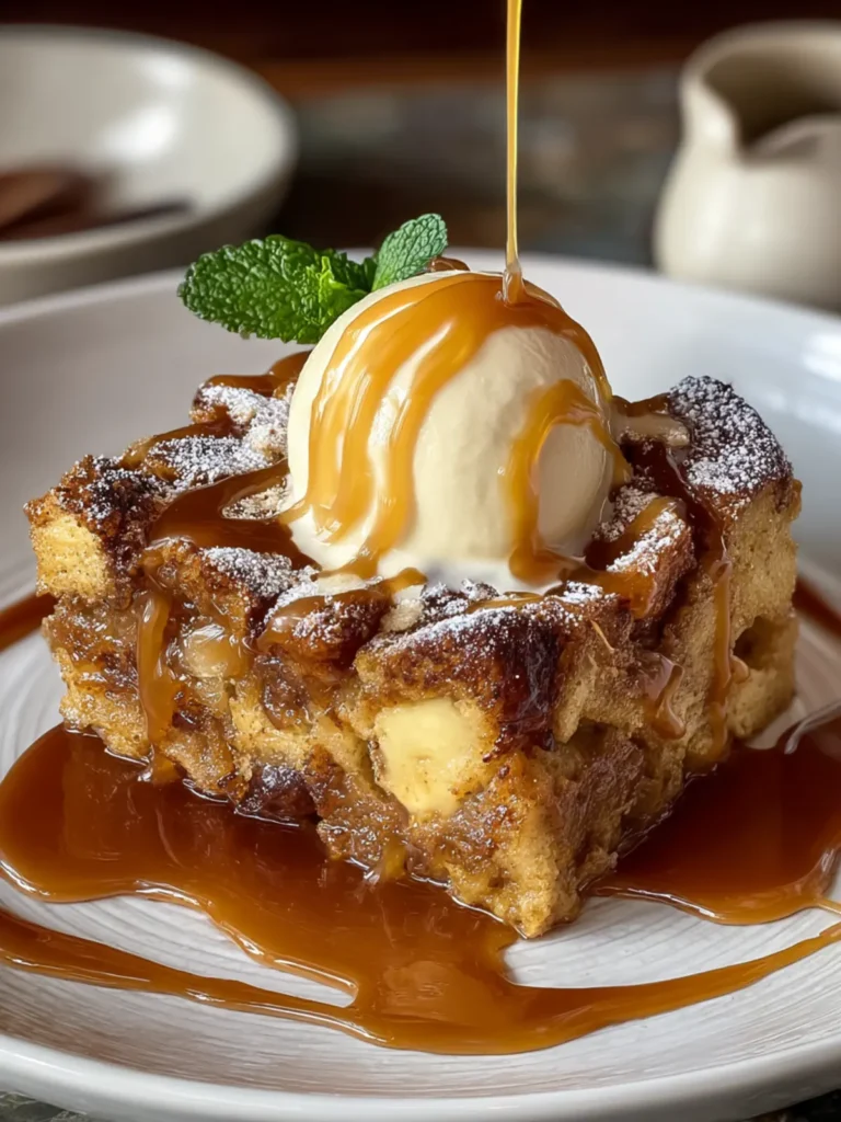 Decadent Caramel Chai Bread Pudding Recipe Delight First Image