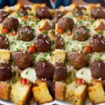Easy Recipes: Ciabatta Meatball Italian Stuffing Bake First Image