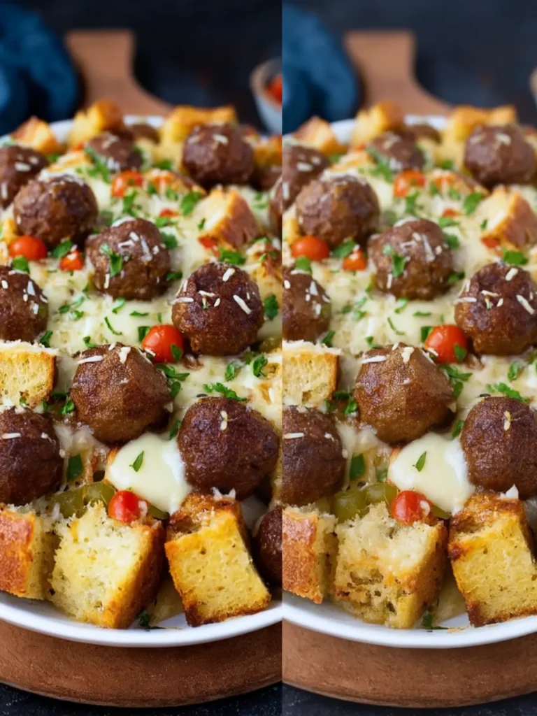 Easy Recipes: Ciabatta Meatball Italian Stuffing Bake First Image