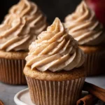 Apple Cider Cupcakes with Spiced Buttercream Frosting First Image