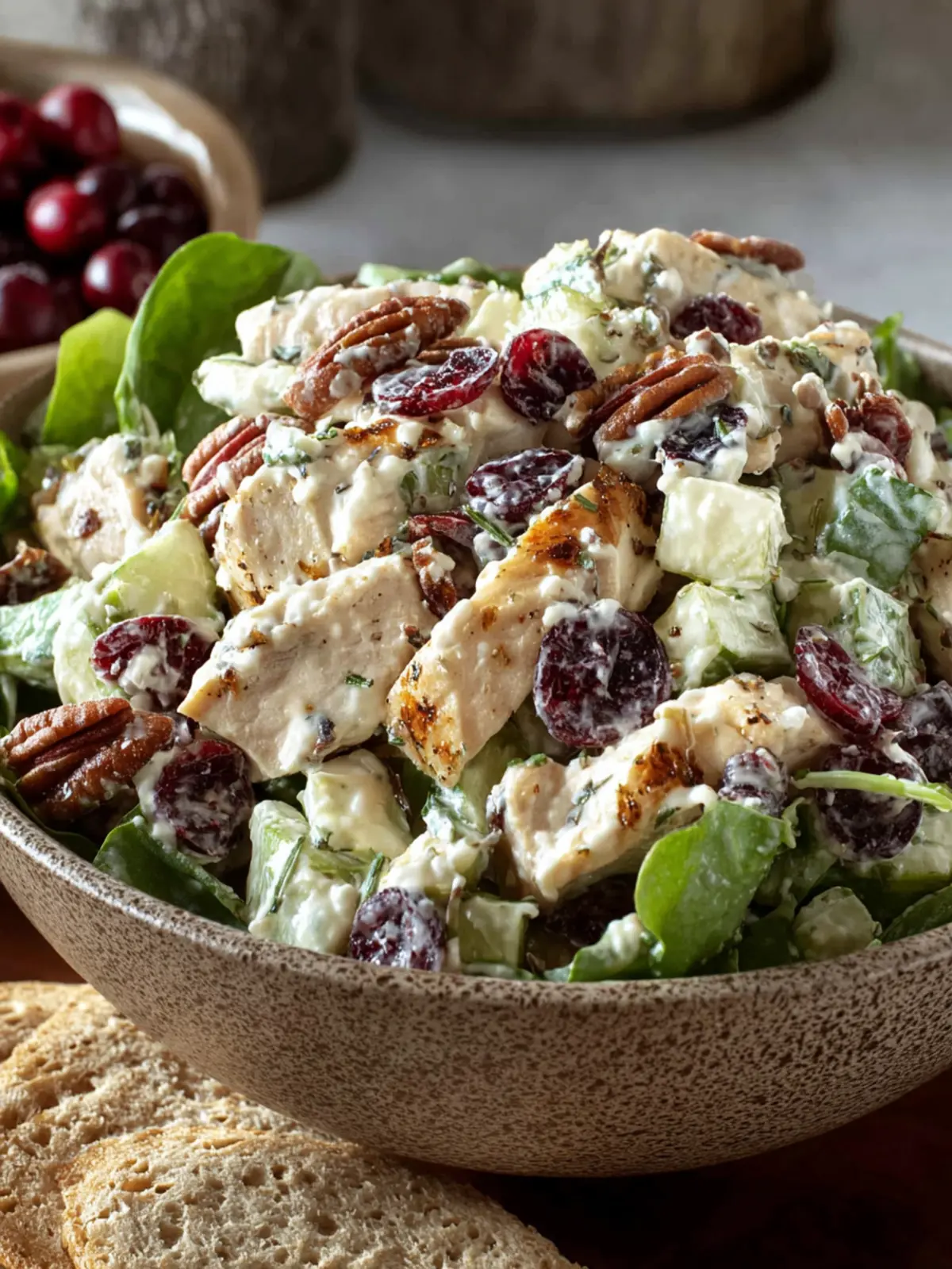 Easy Cranberry Pecan Chicken Salad (High Protein) First Image