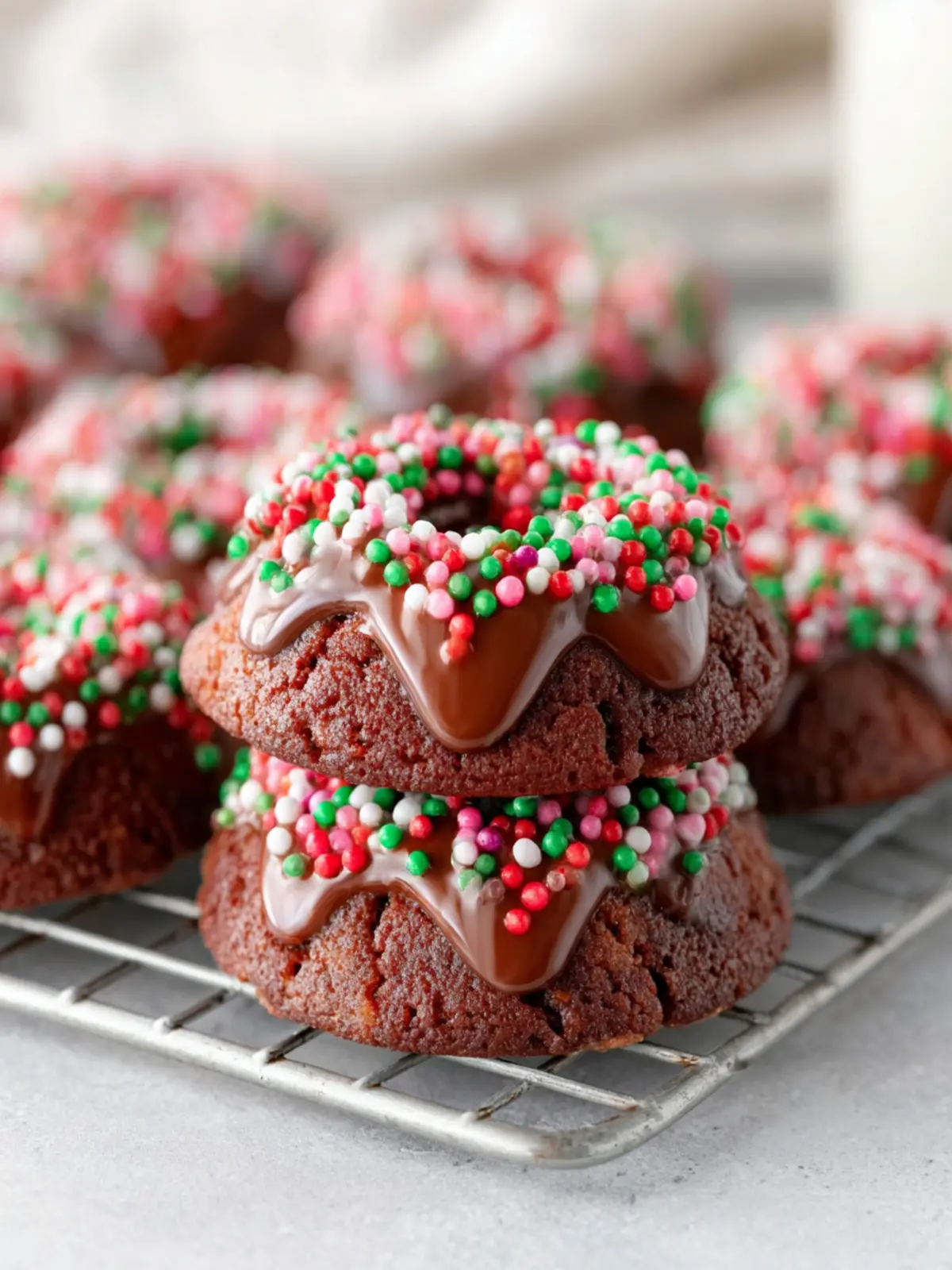 Chocolate Sprinkle Kiss Cookies First Image