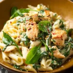 Creamy Chicken Spinach Pasta First Image