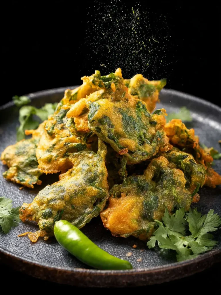 Palak Pakora Recipe (Spinach Fritters) First Image