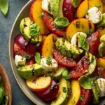 Refreshing Avocado Peach Caprese Salad Recipe Delight First Image