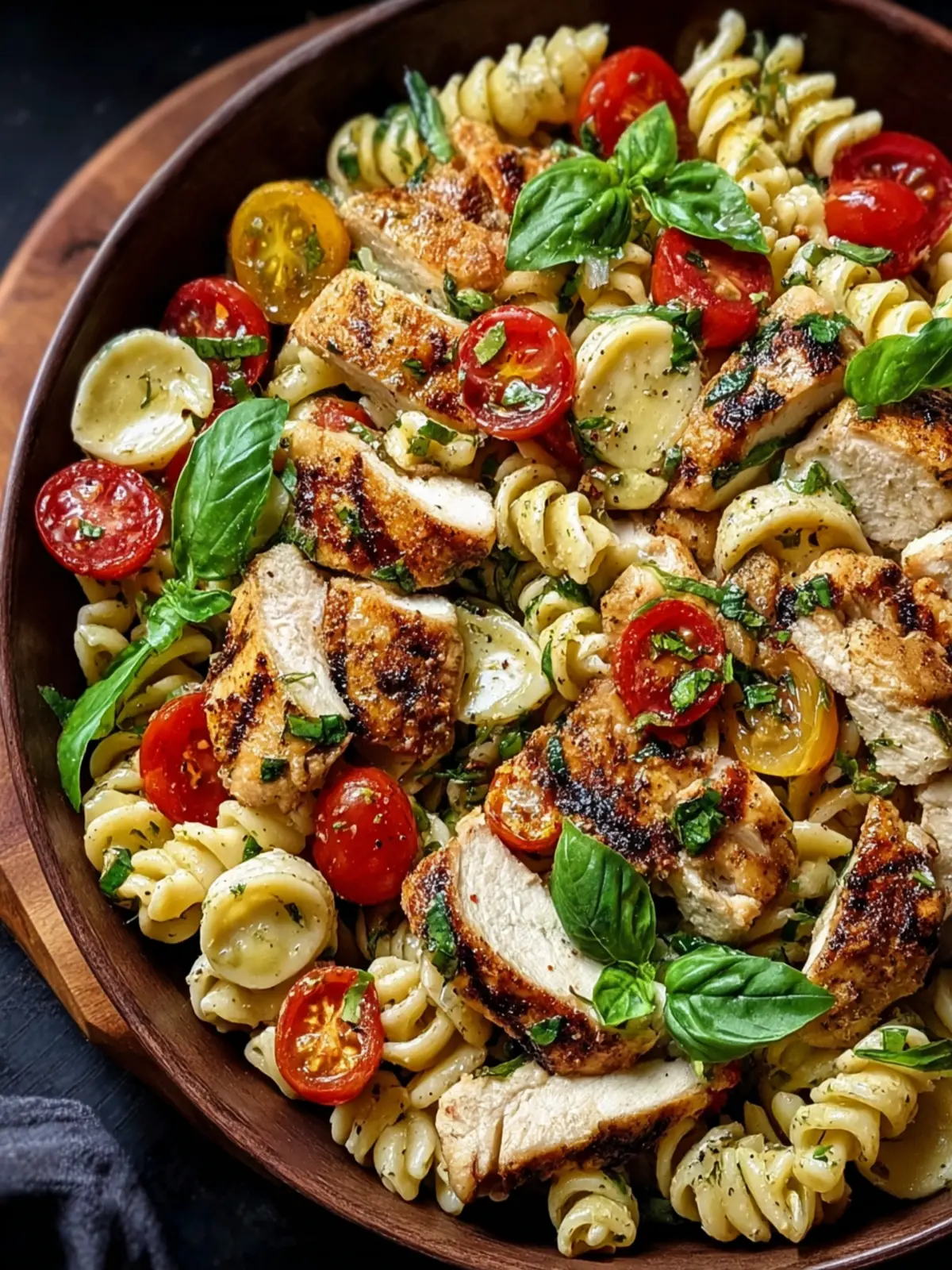 Refreshing Chicken Caprese Pasta Salad Recipe for Summer First Image