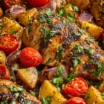 Sheet Pan Italian Chicken and Vegetables First Image