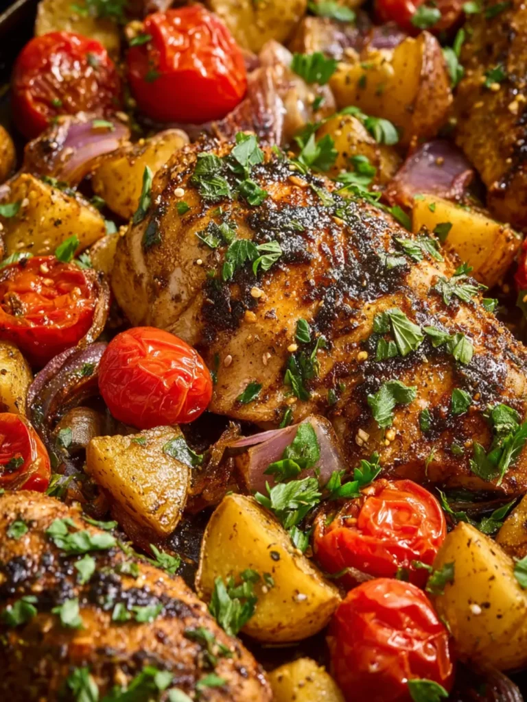 Sheet Pan Italian Chicken and Vegetables First Image