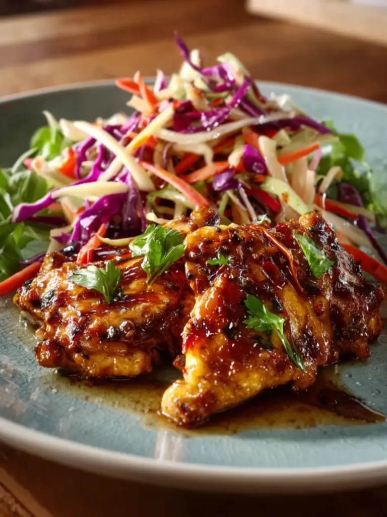 Sticky Apple Cider Chicken with Crisp Autumn Slaw First Image