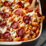 Super Easy Pizza Pasta Bake First Image