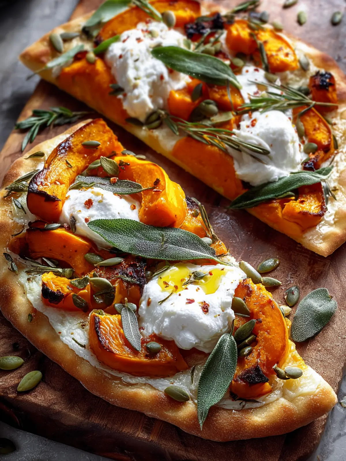 Indulge in Pumpkin Burrata Flatbread: A Cozy Delight First Image