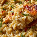 Dump & Bake Creamy Rice & Chicken First Image