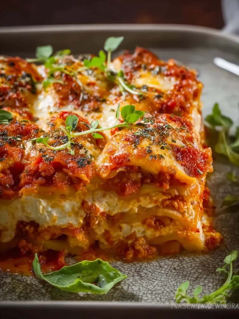 Mom’s Cottage Cheese Lasagna First Image