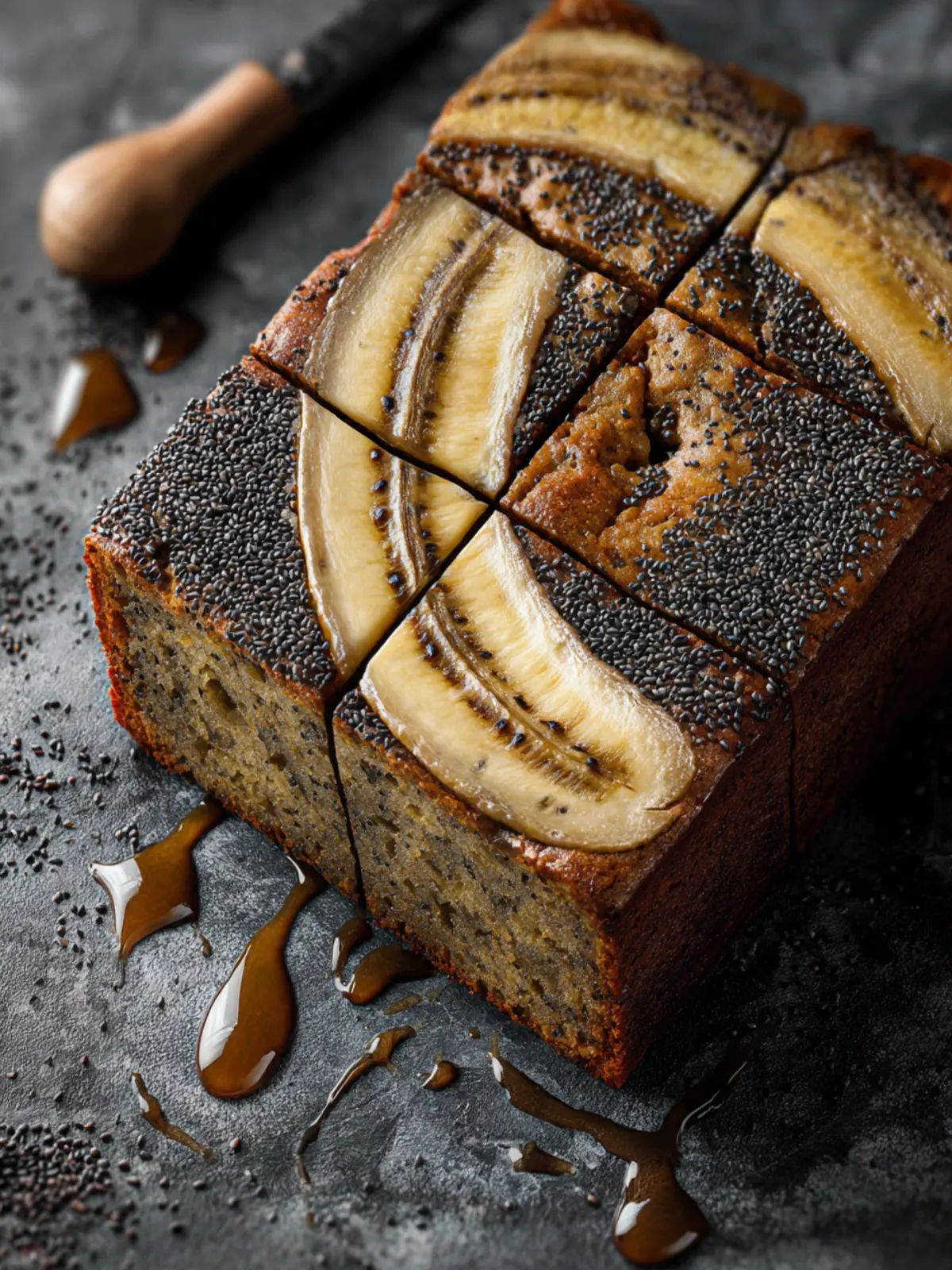 Black Sesame Banana Cake First Image