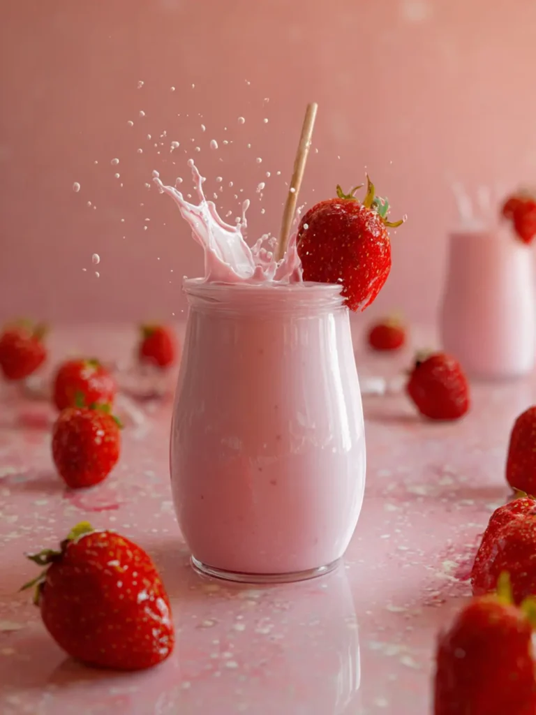 Homemade Strawberry Milk Recipe First Image