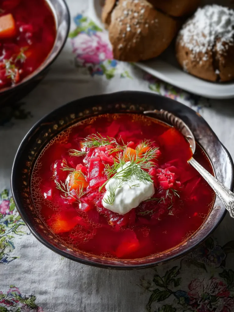 Authentic Ukrainian Borscht Recipe (Beet Soup) First Image