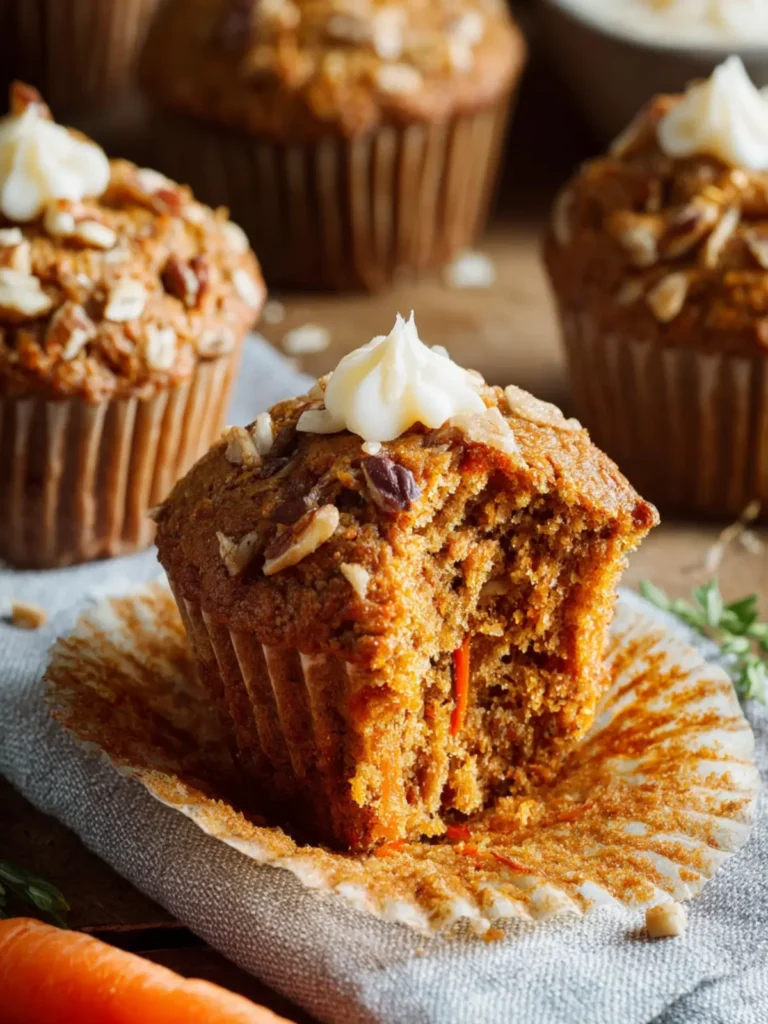Healthy Carrot Cake Muffins First Image