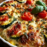 Irresistible Cheesy Chicken Zucchini Bake Recipe First Image