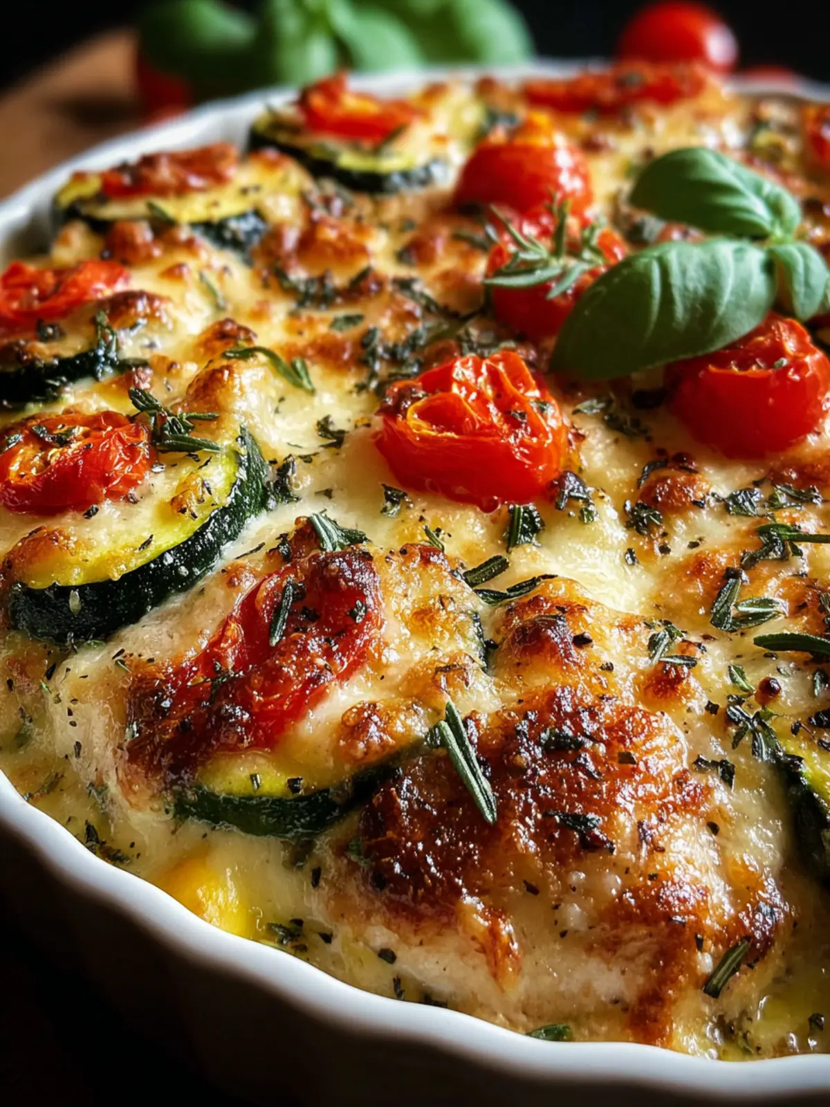 Irresistible Cheesy Chicken Zucchini Bake Recipe First Image