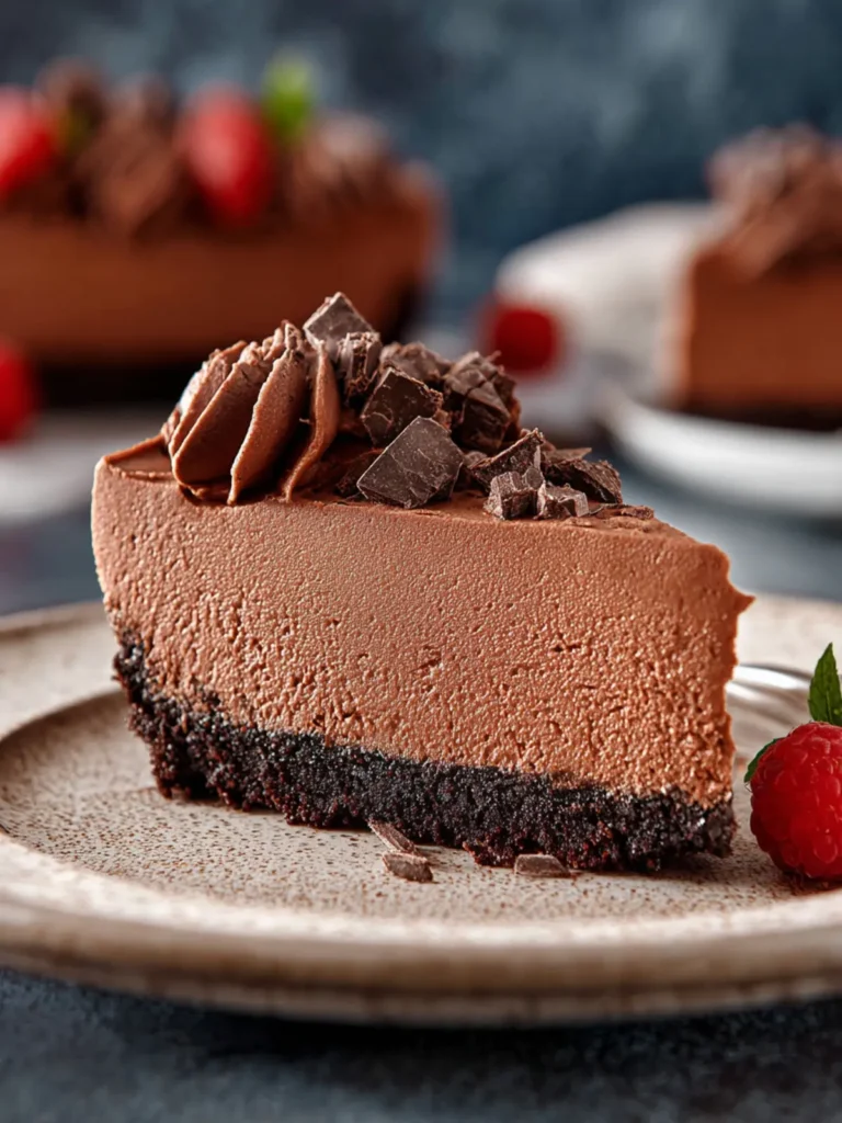 No Bake Chocolate Cheesecake First Image
