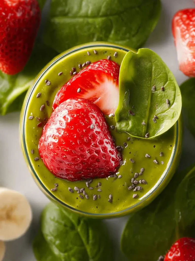 Strawberry Spinach Smoothie First Image