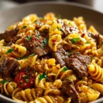 Garlic Butter Beef Pasta First Image